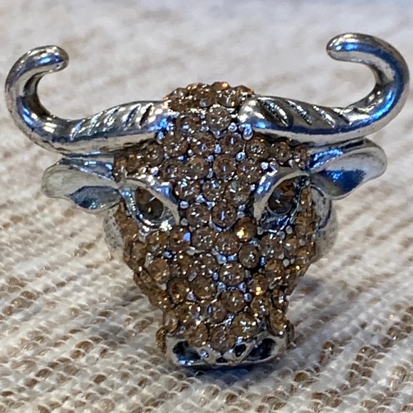 Jewelry | New Texas Longhorns Rhinestone Silver Statement Cocktail Ring ...